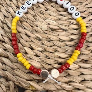 Taylor Swift Keep It 100 Vibrant Red and Yellow Beaded Bracelet